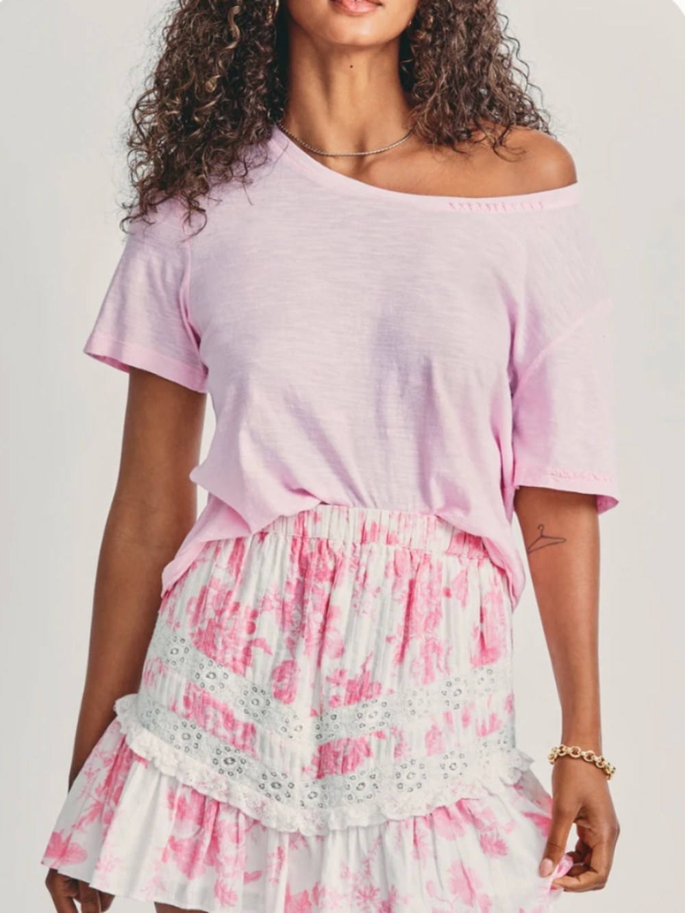 LoveShackFancy Calix Cotton Tee